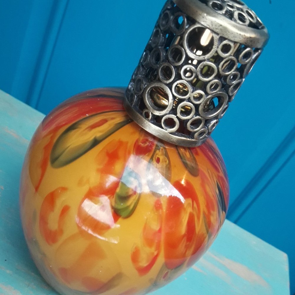 NEW Millefiori Blown Glass Oil Lamp Nwt La Tee Da New in Box Millefiori Art - Picture 12 of 16